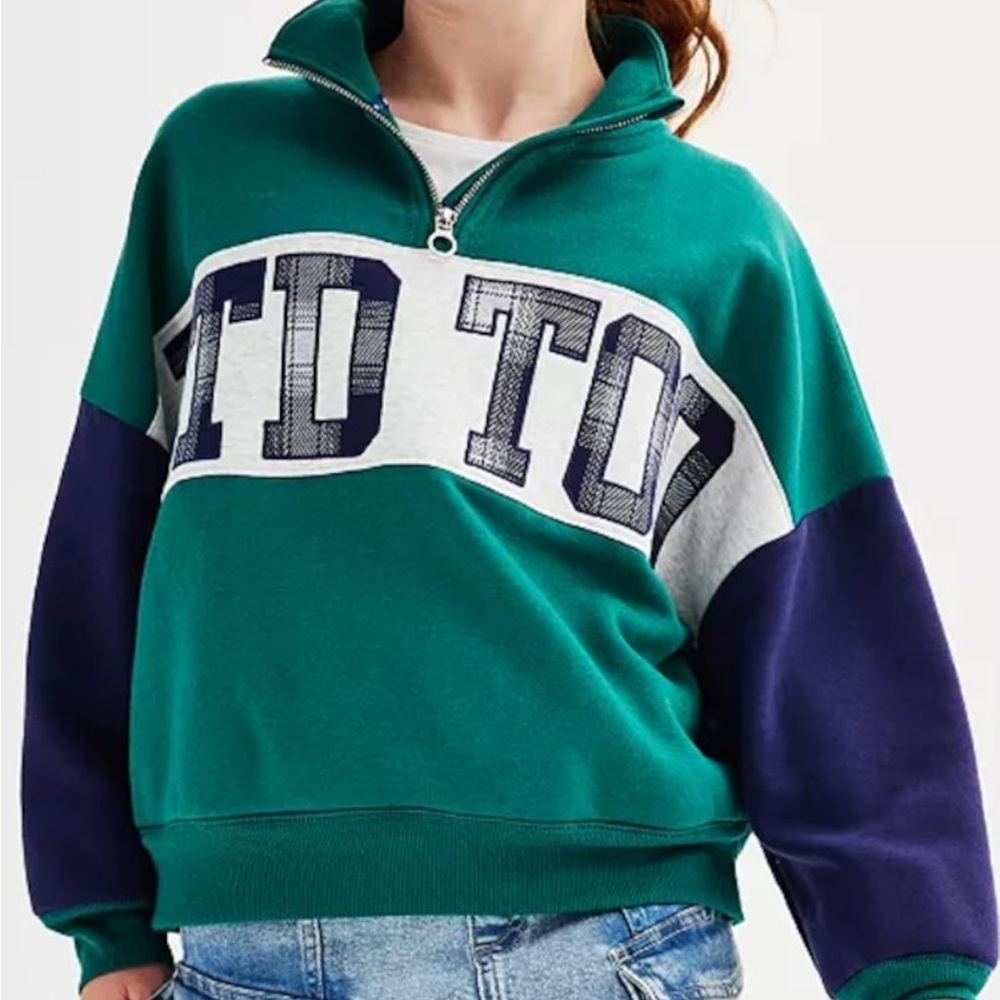 Limited Too Girls 12/14 Colorblock Quarter-Zip Fleece Y2K 2000s